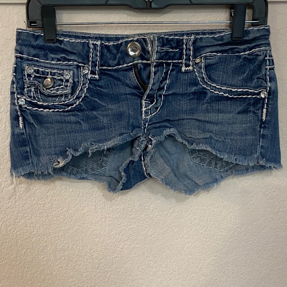 L.A. Idol Distressed Blue Jean Shorts